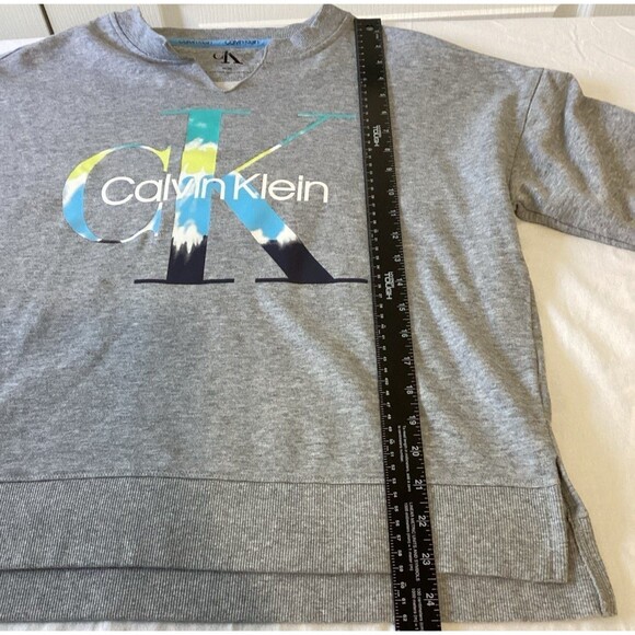 Calvin Klein Sweatshirt Women's Size M Color Gray Graphic Sweatshirt - Picture 6 of 8